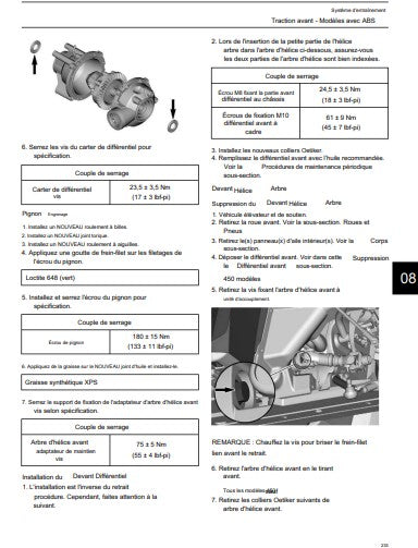 Manuel d'atelier CanAm Renegade 2023 français Docautomoto