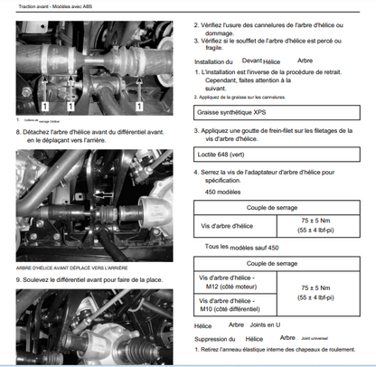 Manuel d'atelier CanAm Renegade 2023 français Docautomoto