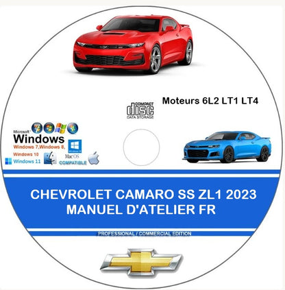 Manuel d'atelier Chevrolet Camaro 2023 français Docautomoto