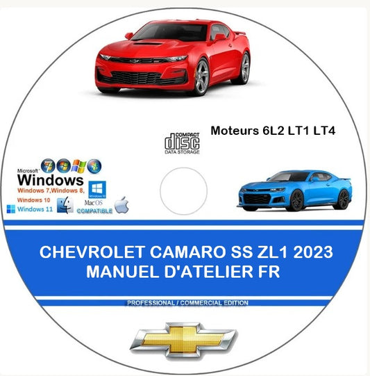 Manuel d'atelier Chevrolet Camaro 2023 français Docautomoto