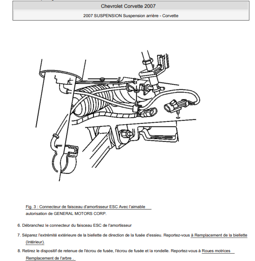 Manuel d'atelier Chevrolet Corvette C6 en français anglais { {{ Docautomoto }}