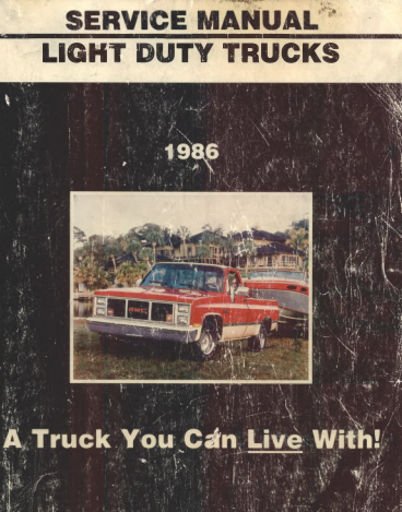 manuel d'atelier Chevrolet GMC pick up et vans 1986 { Docautomoto