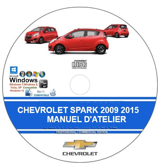 manuel d'atelier Chevrolet Spark 2009 2015 français { {{ Docautomoto }}