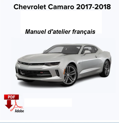Manuel d'atelier Chevrolet Camaro 2017 français { {{ Docautomoto }}