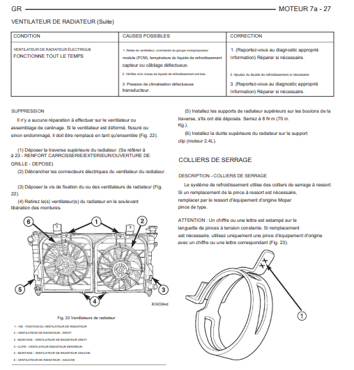 Manuel d'atelier Chrysler Voyager 2000 français { {{ Docautomoto }}