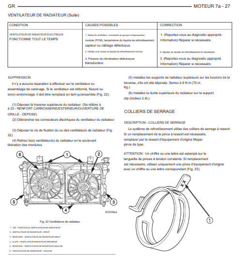 Manuel d'atelier Chrysler Voyager 2000 français { Docautomoto