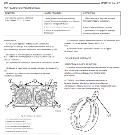 Manuel d'atelier Chrysler Voyager 2000 français { {{ Docautomoto }}