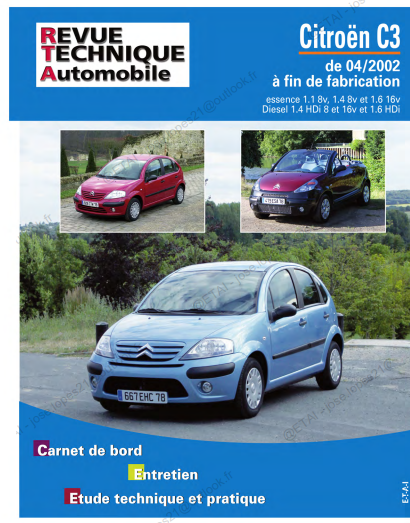 Manuel d'atelier Citroën C3 2002