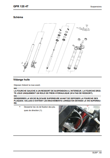 Manuel d'atelier Derbi GPR 125 2012 français Docautomoto