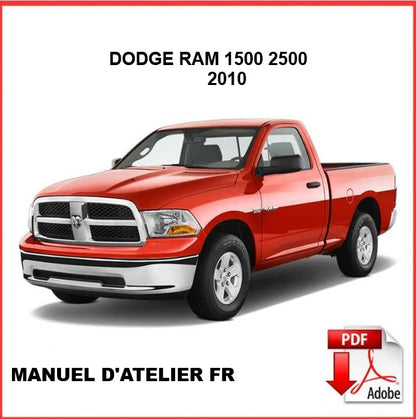 Manuel d'atelier Dodge RAM 1500 2500 2010 français Docautomoto