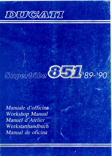 manuel d'atelier Ducati 851 Superbike 1989 90 { Docautomoto