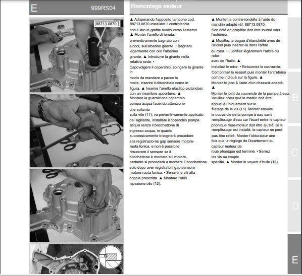 manuel d'atelier Ducati 999 RS04 français Docautomoto