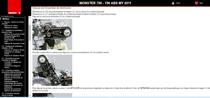 Manuel d'atelier Ducati Monster 796 2011 français Docautomoto