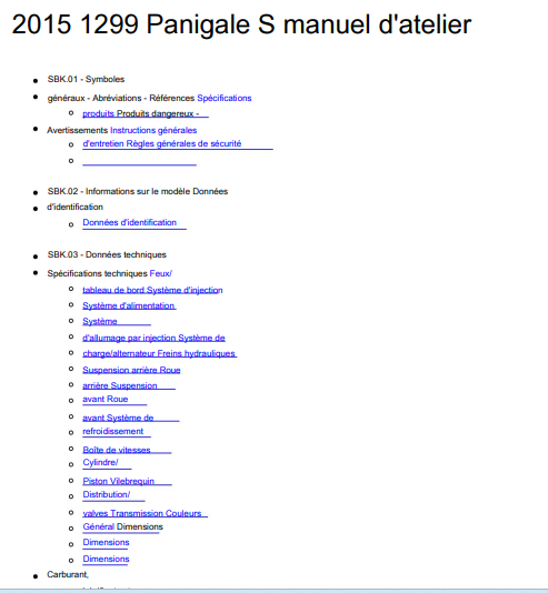 Manuel d'atelier Ducati 1299S Panigale 2015 2016 français Docautomoto