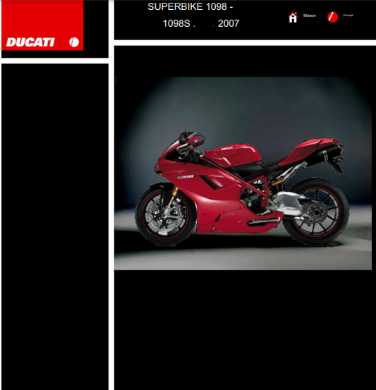 manuel d'atelier Ducati superbike 1098 S 2007 français { Docautomoto