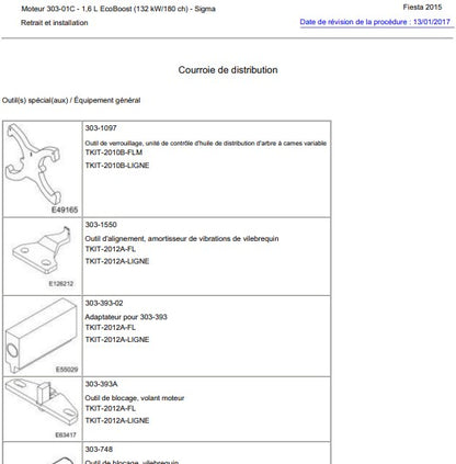Manuel d'atelier Ford Fiesta ST 180 2011 2015 français { {{ Docautomoto }}