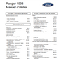 Manuel d'atelier Ford Ranger 98 2003 en français { Docautomoto