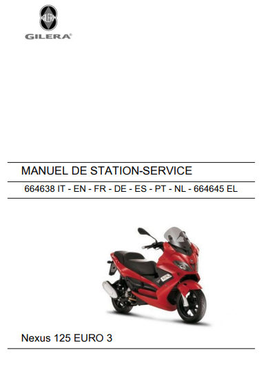 Manuel d'atelier Gilera Nexus 125 2008 français Docautomoto