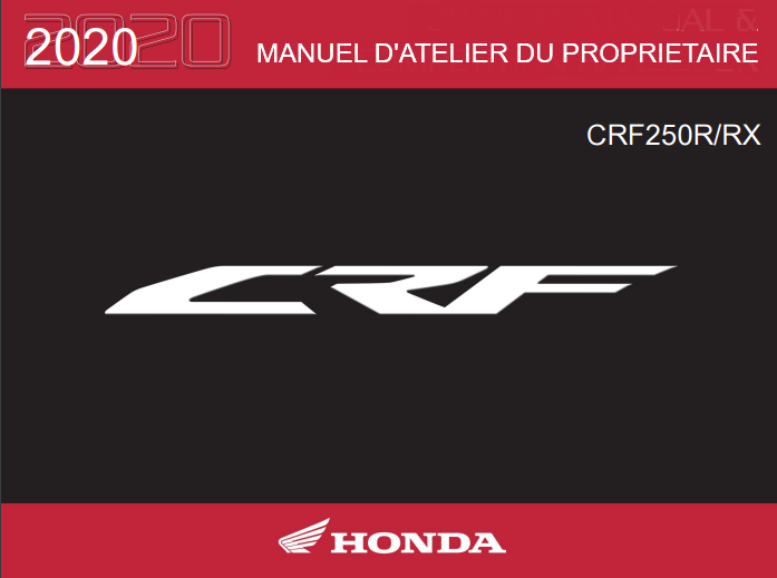 Manuel d'atelier Honda CRF 250 2020 français { {{ Docautomoto }}