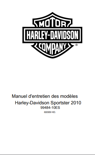 Manuel d'atelier Harley Davidson Sporster 2010 français { Docautomoto