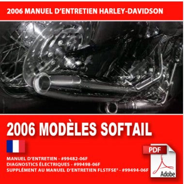Manuel d'atelier Harley Davidson Softail 2006 français Docautomoto