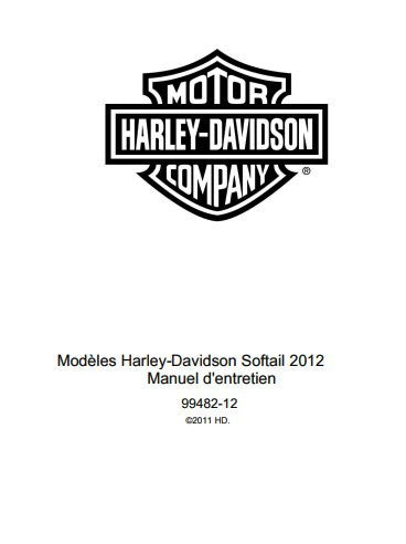 manuel d'atelier Harley Davidson Softail 2012 Français Docautomoto