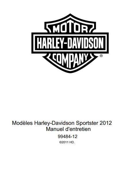 Manuel d'atelier Harley Davidson Sportster 2012 français Docautomoto