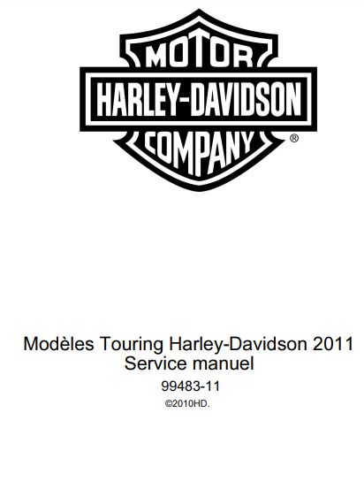 Manuel d'atelier Harley Davidson Touring 2011 en français { Docautomoto