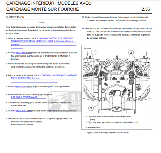 Manuel d'atelier Harley Davidson Touring 2013 français { {{ Docautomoto }}