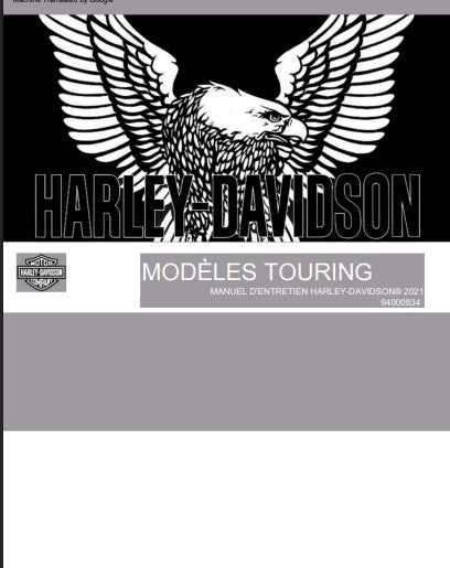Manuel d'atelier Harley Davidson Touring 2021 français