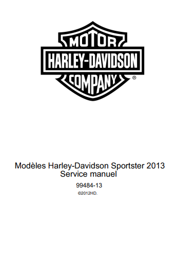 Manuel d'atelier Harley Davidson Sportster 2013 en français { Docautomoto