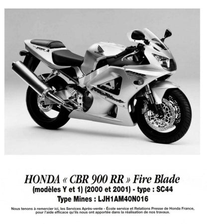 Manuel de réparation Honda CBR 900 Fireblade 2000 { {{ Docautomoto }}