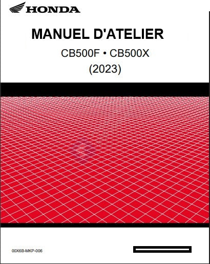 Manuel d'atelier Honda CB 500 F 500 X 2023 français Docautomoto