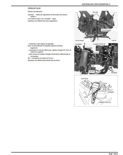 manuel d'atelier Honda CBR 1000 RR 2012 2013 français Docautomoto