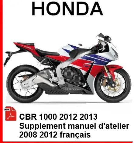 manuel d'atelier Honda CBR 1000 RR 2012 2013 français Docautomoto