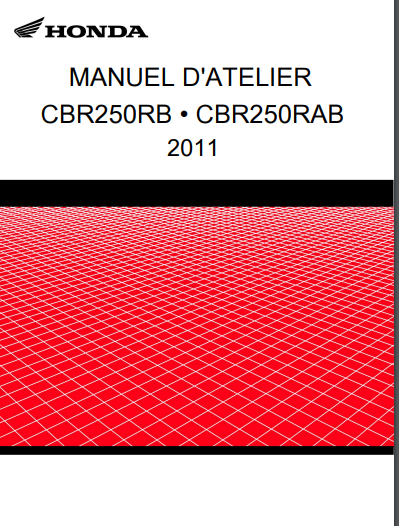 Manuel d'atelier Honda CBR 250R 2011 français { {{ Docautomoto }}