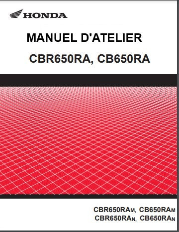 Manuel d'atelier Honda CBR650R 2022 français { {{ Docautomoto }}