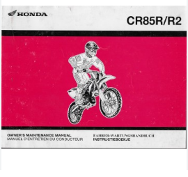 Manuel d'atelier Honda CR85R 2007 français { {{ Docautomoto }}