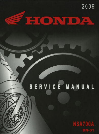 Manuel d'atelier Honda NSA 700 2009 pdf { {{ Docautomoto }}