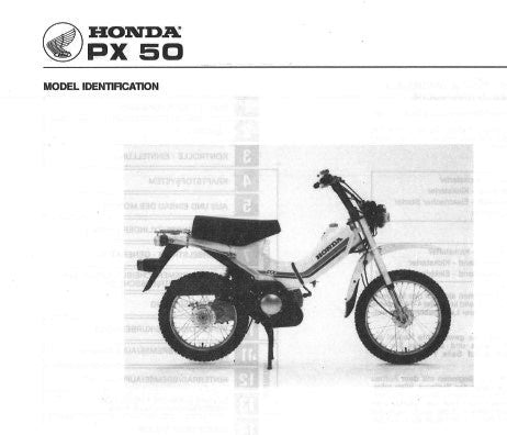 Manuel d'atelier Honda PX 50 1980 français Docautomoto