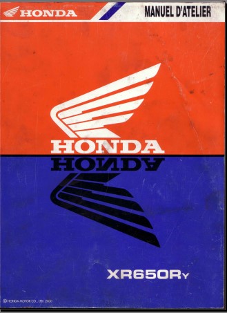 Manuel d'atelier Honda XR 650 R 2000 { {{ Docautomoto }}
