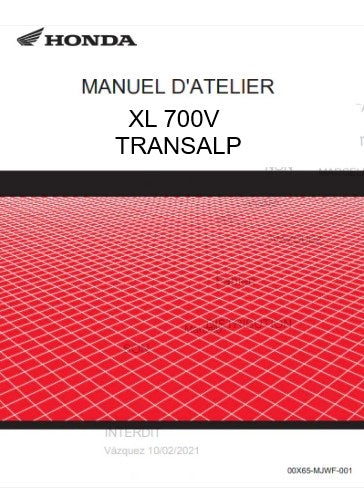 Manuel d'atelier Honda XLV 700 transalp 2007 pdf en français Docautomoto