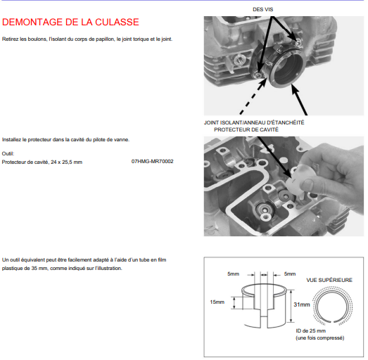 Manuel d'atelier Honda XRE 300 2015 français { {{ Docautomoto }}