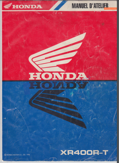 Manuel d'atelier Honda 400 XRR 1996 { {{ Docautomoto }}