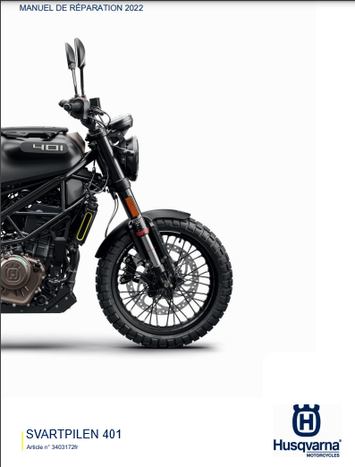 Manuel d'atelier Husqvarna 401 Svartpilen 2022 français { {{ Docautomoto }}