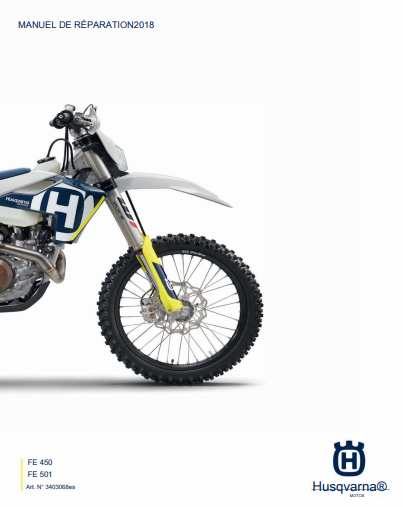 Manuel d'atelier Husqvarna FE 501 2018 français { {{ Docautomoto }}