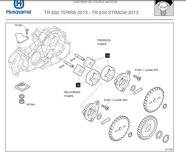 Manuel d'atelier Husqvarna TR 650 2013 français { {{ Docautomoto }}