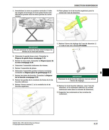 Manuel d'atelier Indian FTR 1200 en français Docautomoto