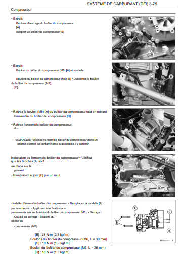 Manuel d'atelier Kawasaki Ninja H2R 2016 2018 français Docautomoto