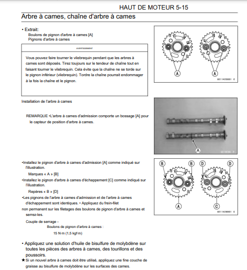 Manuel d'atelier Kawasaki Ninja H2R 2016 2018 français Docautomoto